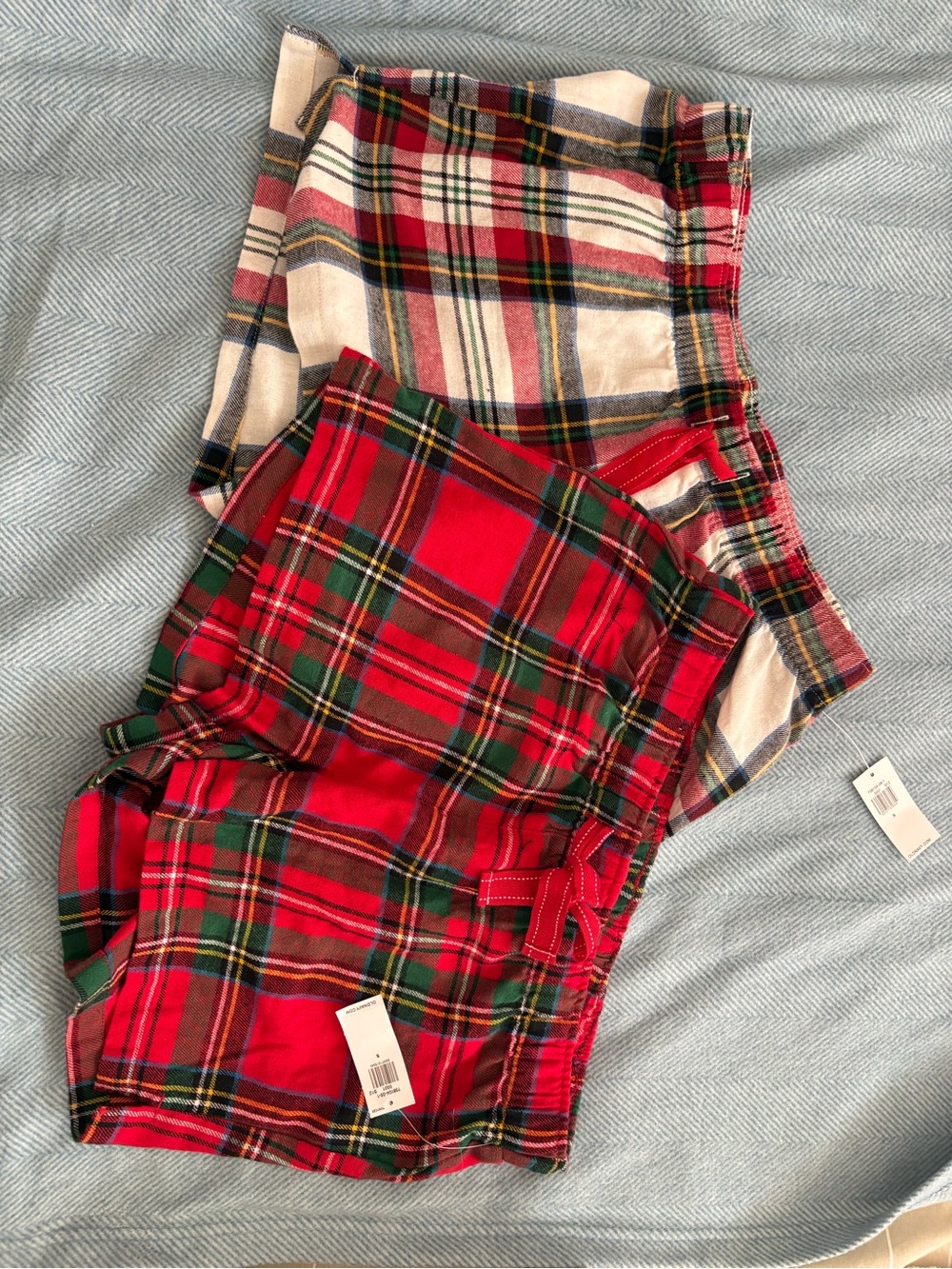 Old Navy Red Plaid Cotton Shorts - Pack of 2